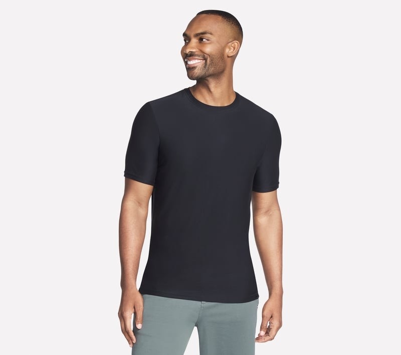 Tričko pánské Skechers Go Dri All Day Tee černé TS107B Blk