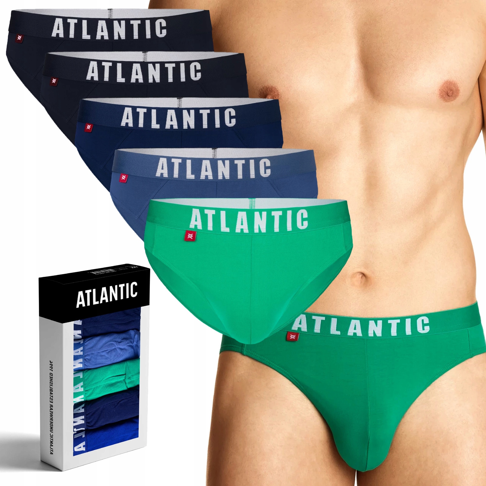 

Atlantic 5SMP-004 Slipy męskie Sport 5-PAK XL