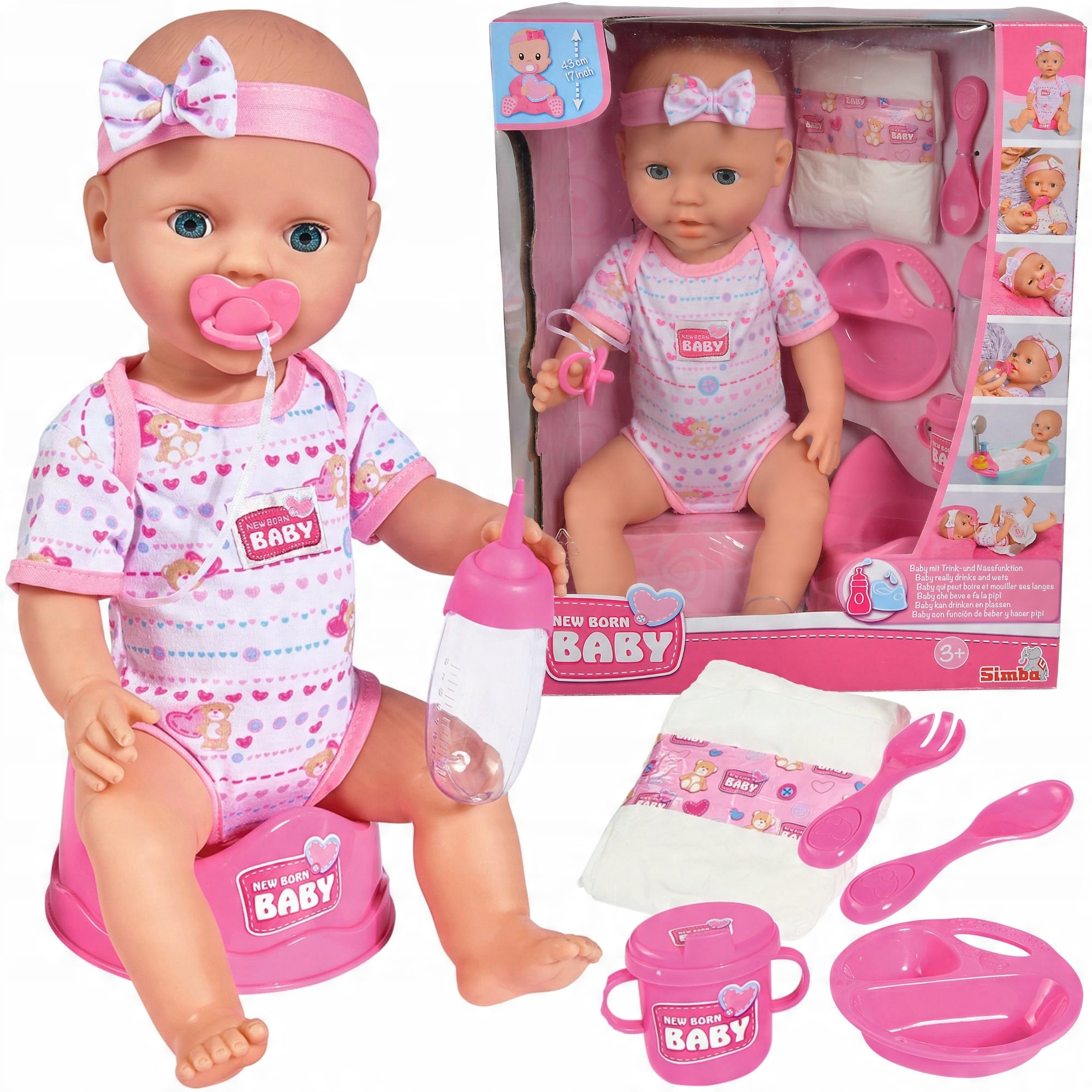 

Lalka z akcesoriami Simba New Born Baby 105039005