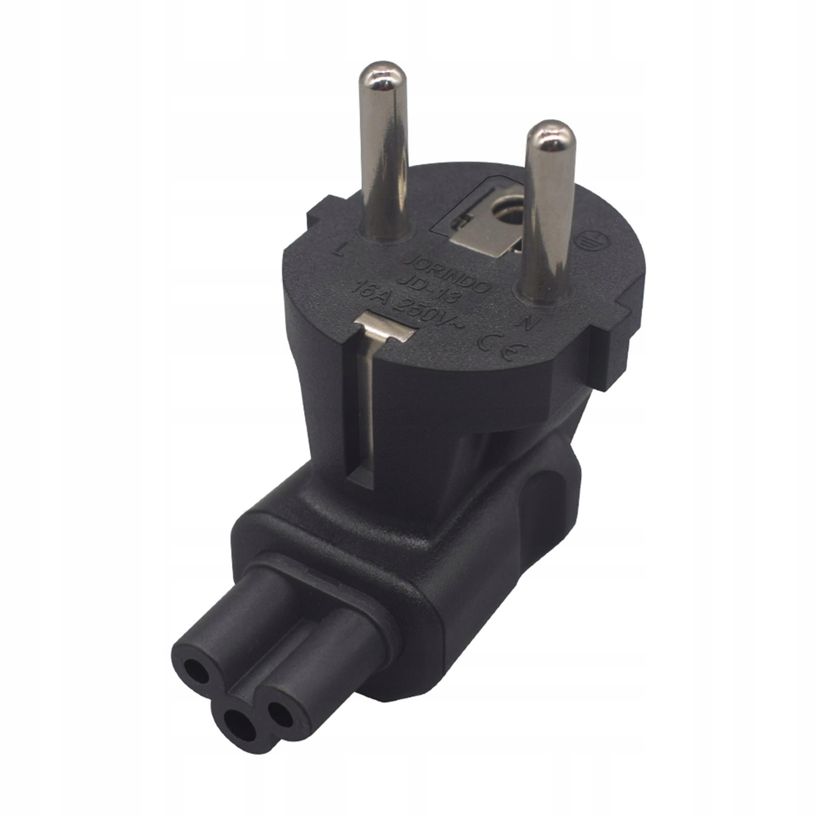 h-EU 4.8mm to IEC 320 C5 Adapter Converter 2 Pin Male to 3 Pin Female Compt Marka bez marki