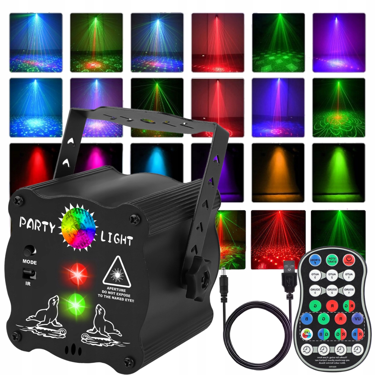 Profesionální Jevištní Světla Laserová Párty Koule Disco Stroboskop Led