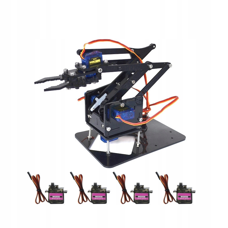 Ramię robota 4DOF Robot Arm z 4 serwami MG90 dla ESP/STM32/Arduino Ide