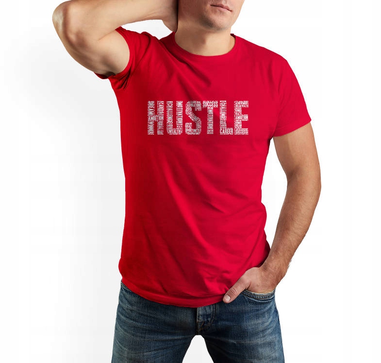 

Koszulka męska Hustle t-shirt, czerwony S