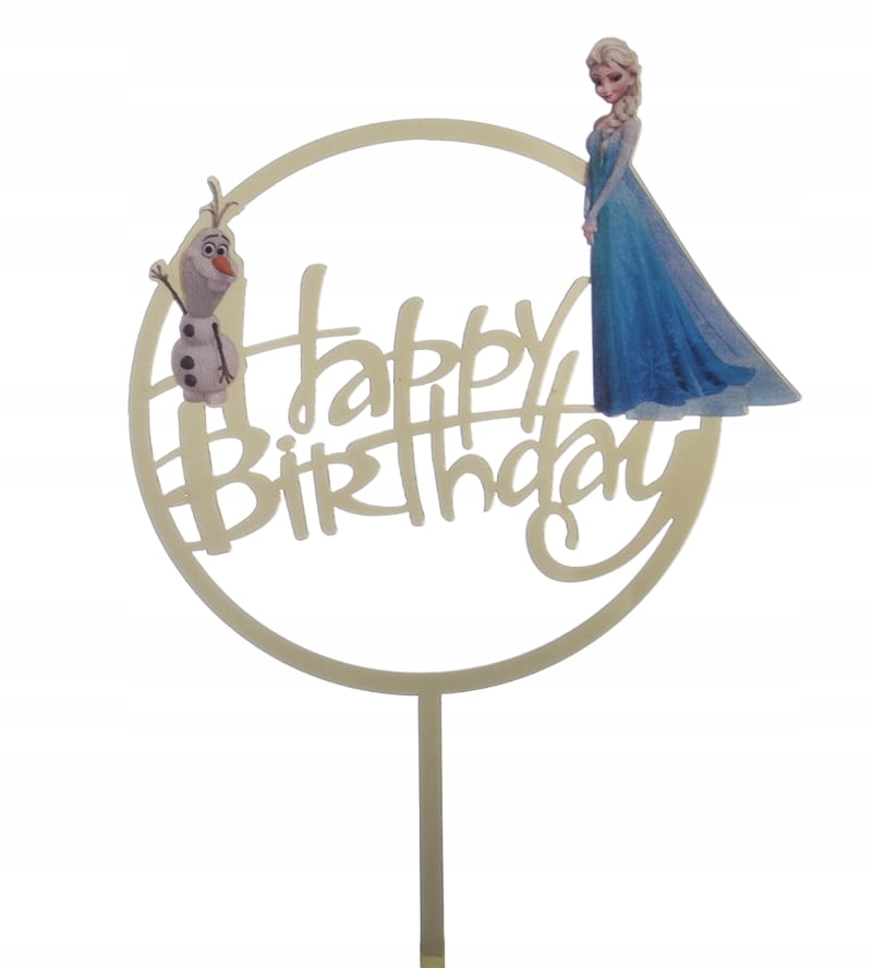 

Topper akrylowy Happy Birthday Frozen