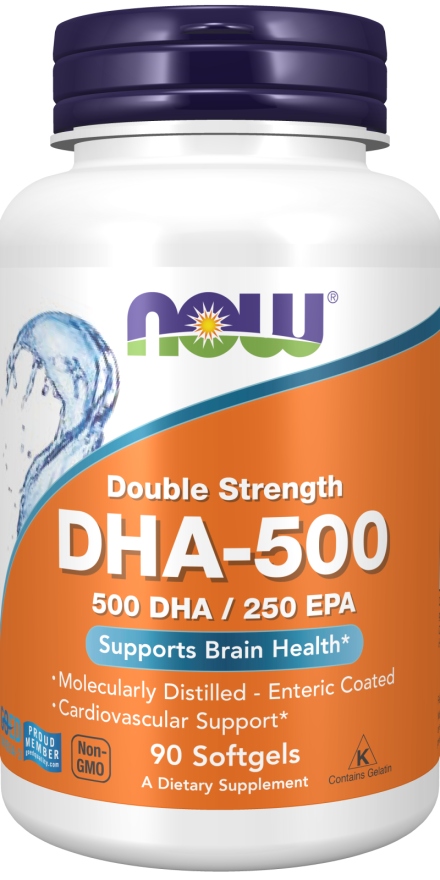 

Now Foods DHA-500 Kwasy Omega-3 Serce Mózg 90 vcap