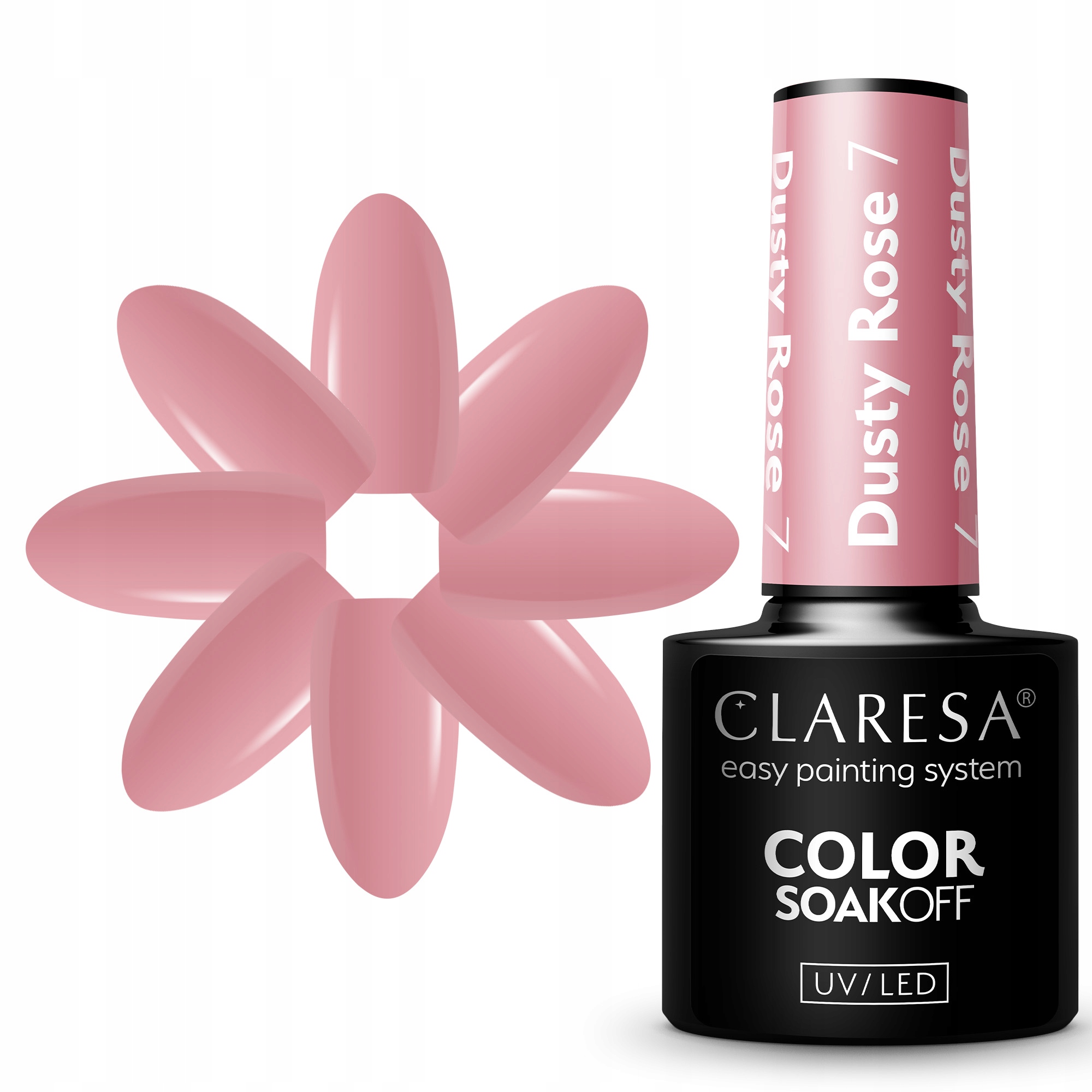 

Claresa Lakier Hybrydowy Dusty Rose 7 Pudrowy Róż