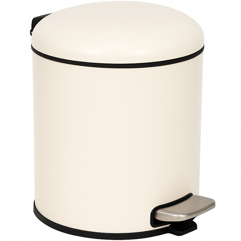 Levně odpadkový koš Béžový do domu ViO 5B5 koupelnový Rom s pedálem 5L