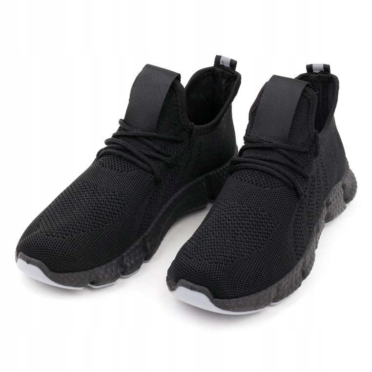 

Czarne Buty Sportowe Damskie Adidasy Siatki