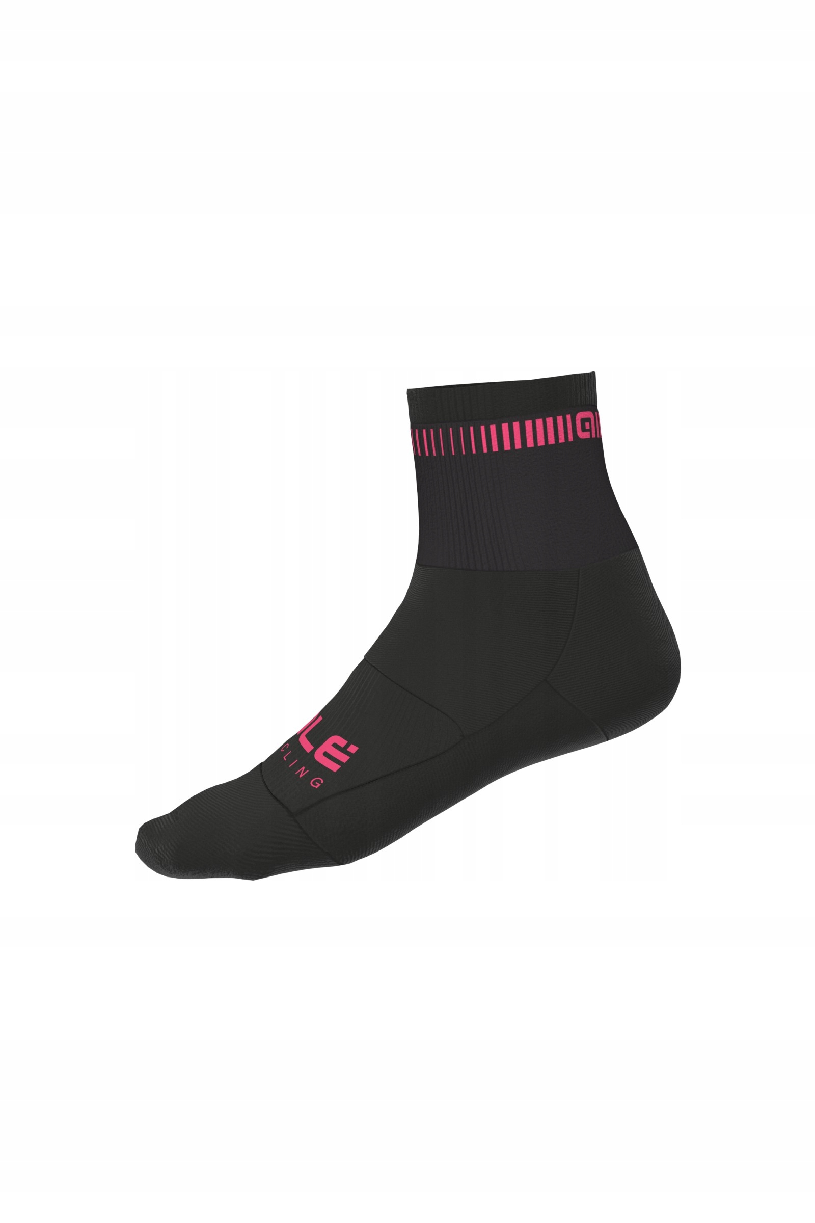 Skarpetki rowerowe Alé Cycling Logo Czarno-różowy 44-47