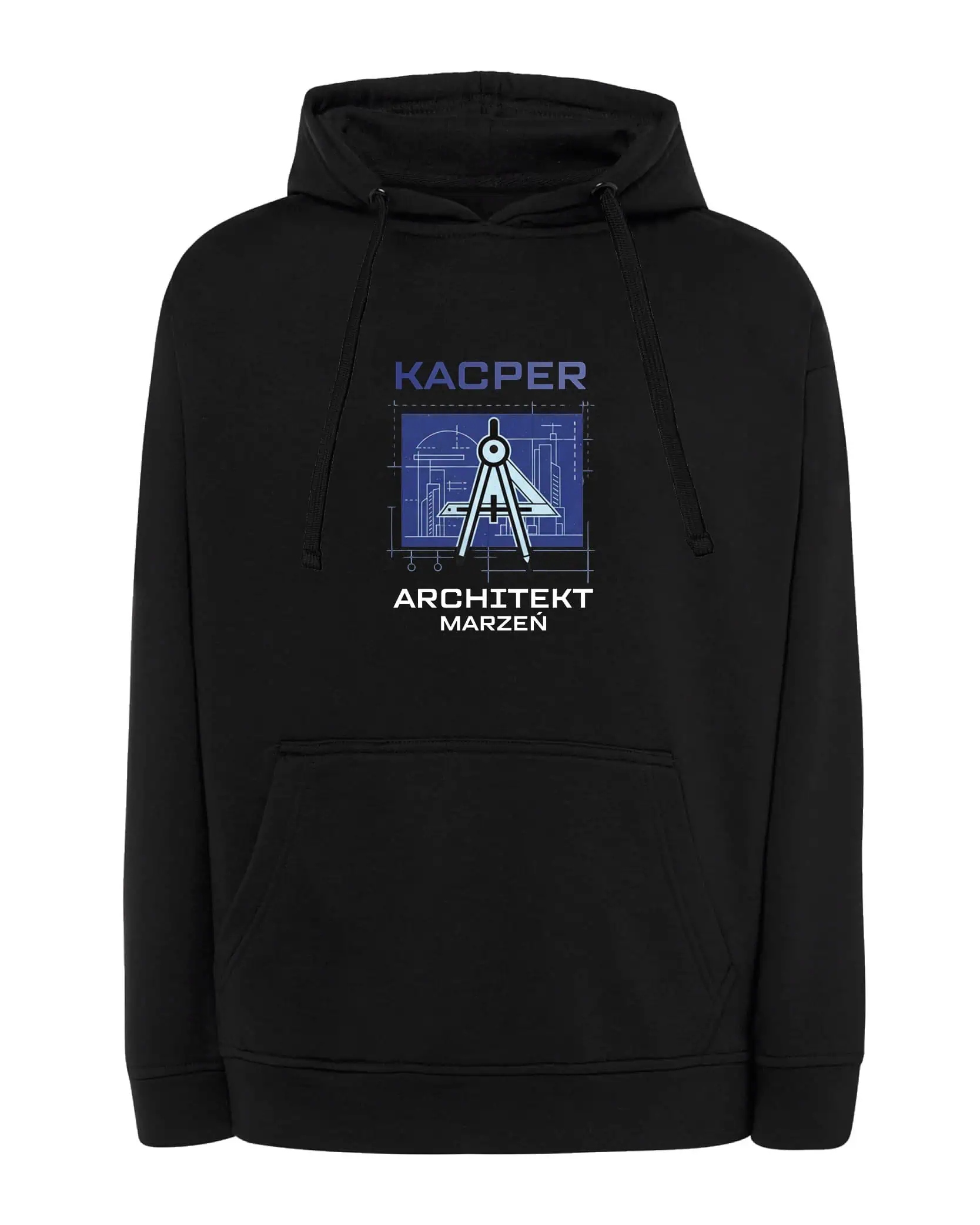 Mikina s kapucí Personalizovaná pro architekta Dárek Černá M