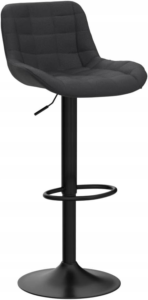 Sada 2 barových stoličiek Youtaste z Pu kože, nastaviteľná, čierna s operadlom