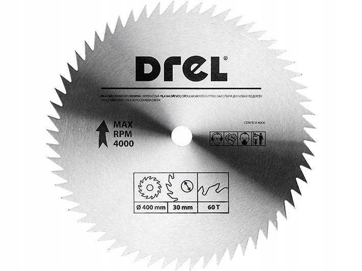 Piła Tarczowa CV Do Drewna 400mm 60T Otwór 30mm