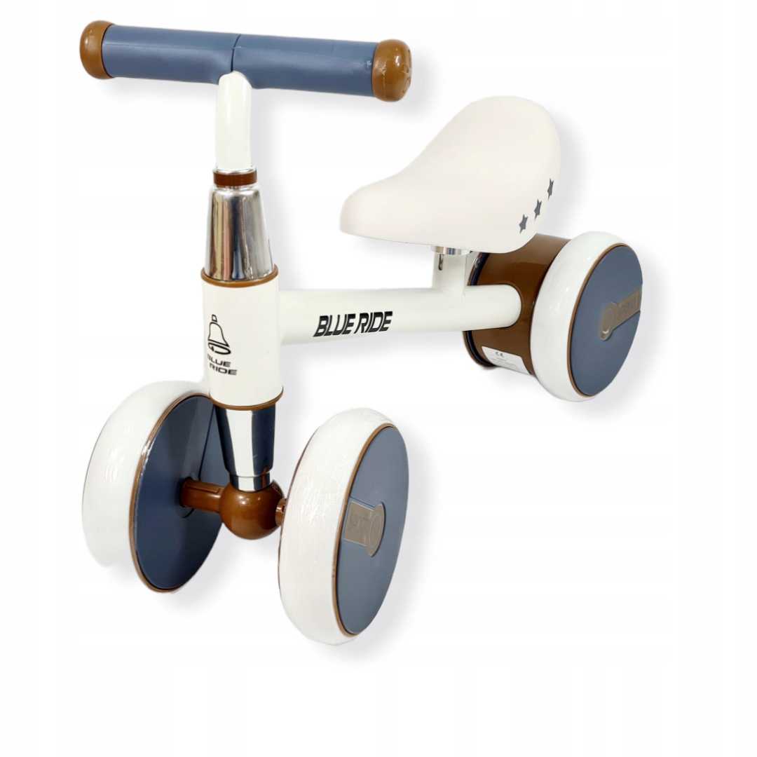 Jeździk pchacz rower lekki rowerek biegowy na roczek stalowy 1002 Biały