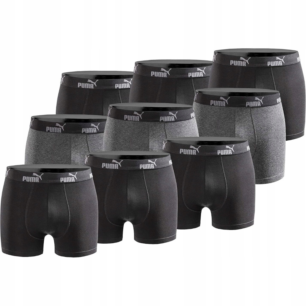 Boxerky slipy kalhotky Puma 9-Pack vel. S černé šedé pohodlné bavlna
