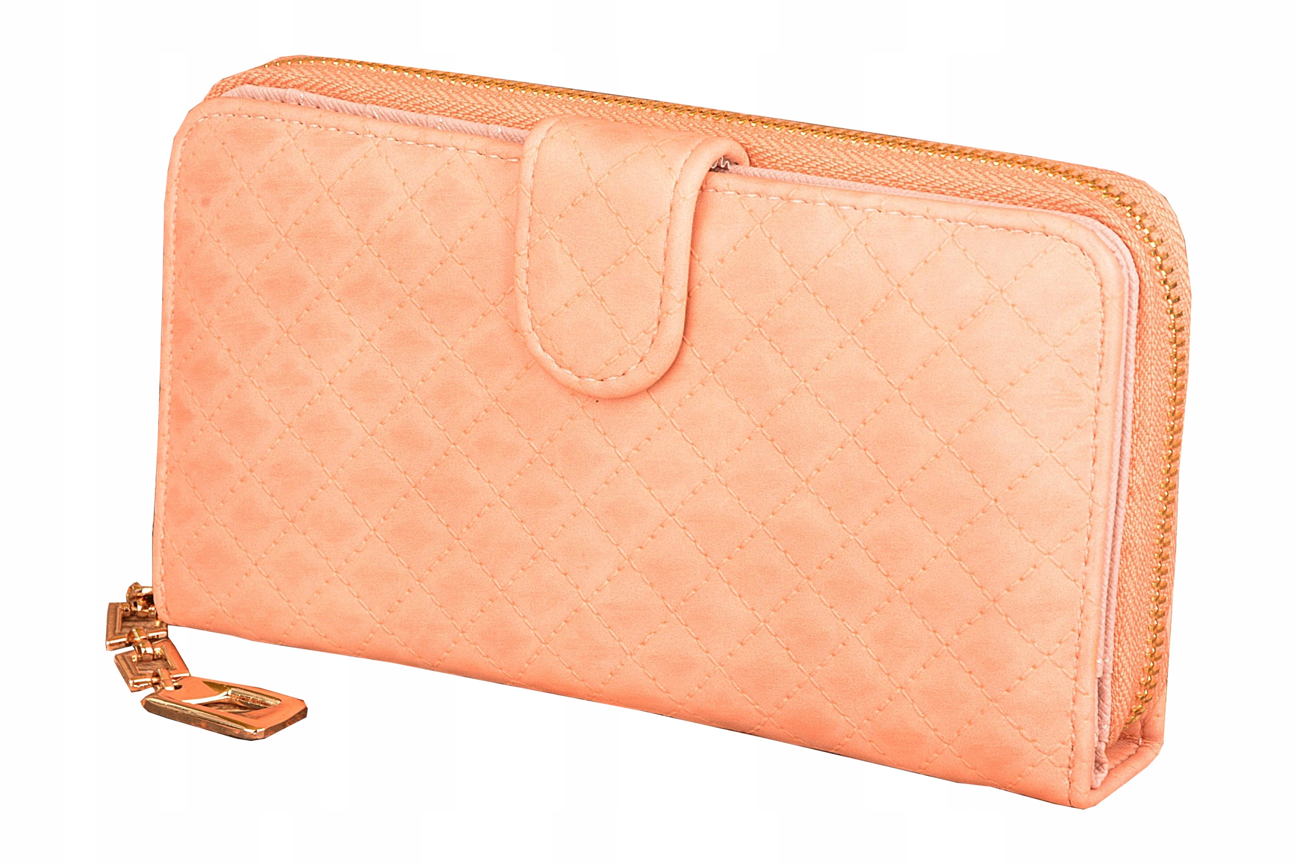 

Portfel Damski Podwójny Na Zamek Kolor Pudrowy Róż