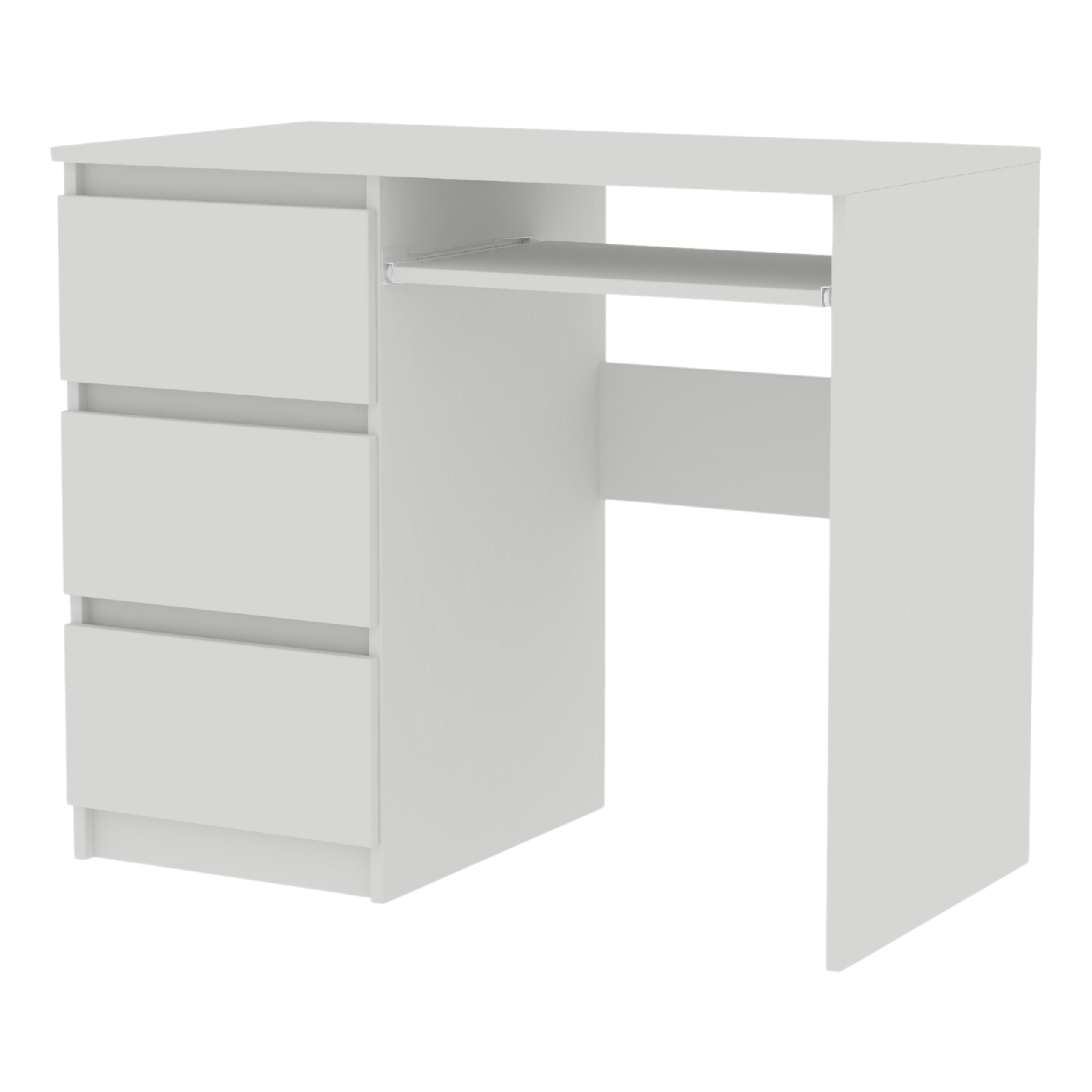 RADEK 90 см белый компьютерный стол 3 левые ящики ламинированные