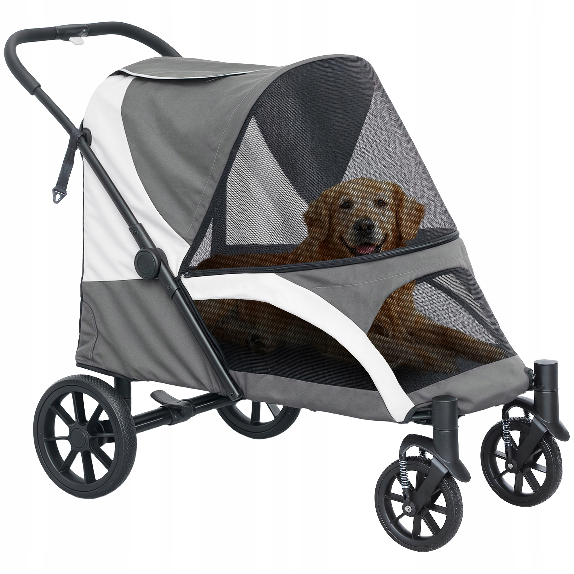 Wózek Dla Psa Składany Amortyzowany Spacerowy Do 30 Kg