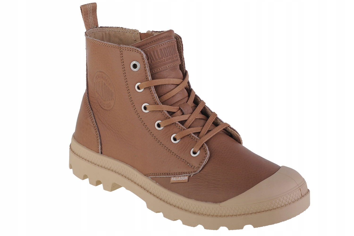 Palladium Pampa Zip Lth Ess [44] Pánské kožené tenisky Hnědá