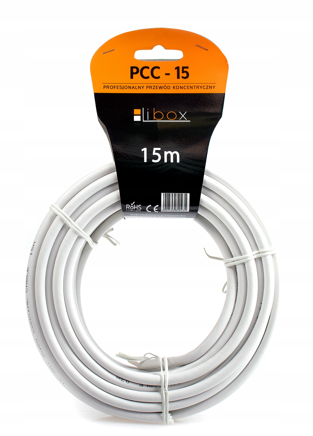 KABEL PRZEWÓD KONCENTRYCZNY ANTENOWY CCS 15M HQ 4K