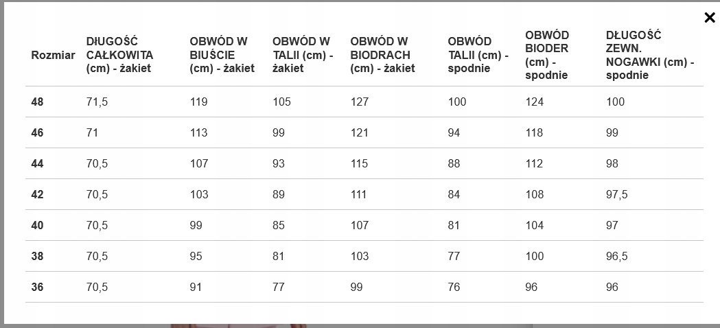 RENE GARNITUR DAMSKI MELANI NIEBIESKI ROZ 46 Rozmiar 46