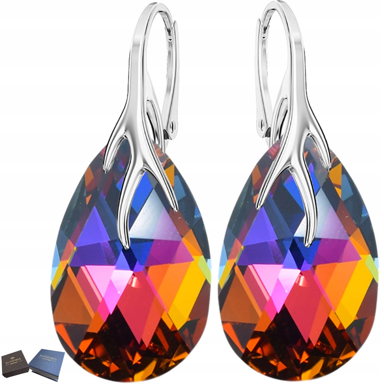 Dámské Stříbrné Náušnice 925 Závěsné stříbrné šperky Dárek k Vánocům