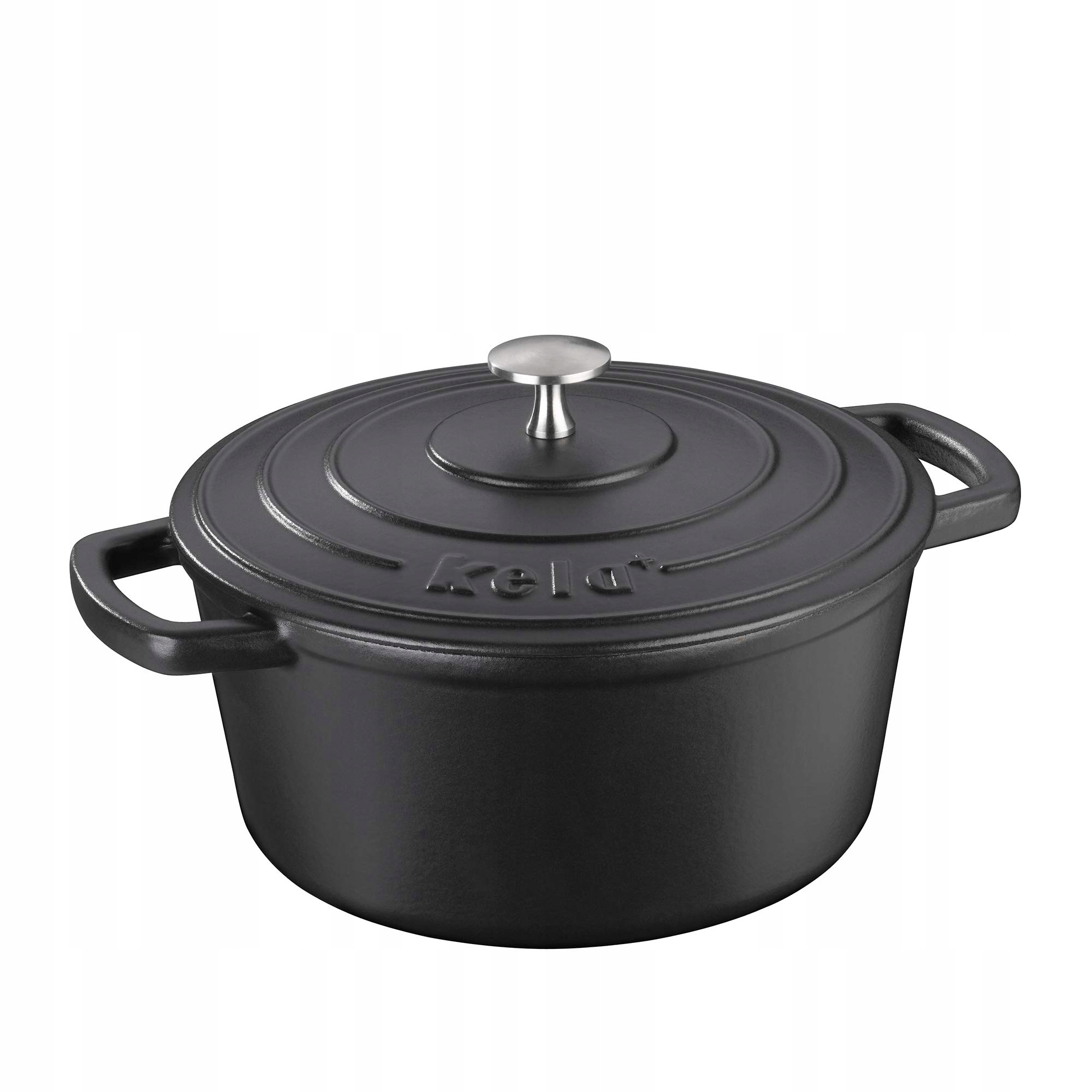 Kela (KL-12471) liatinový s pokrievkou Calido 24 cm čierna