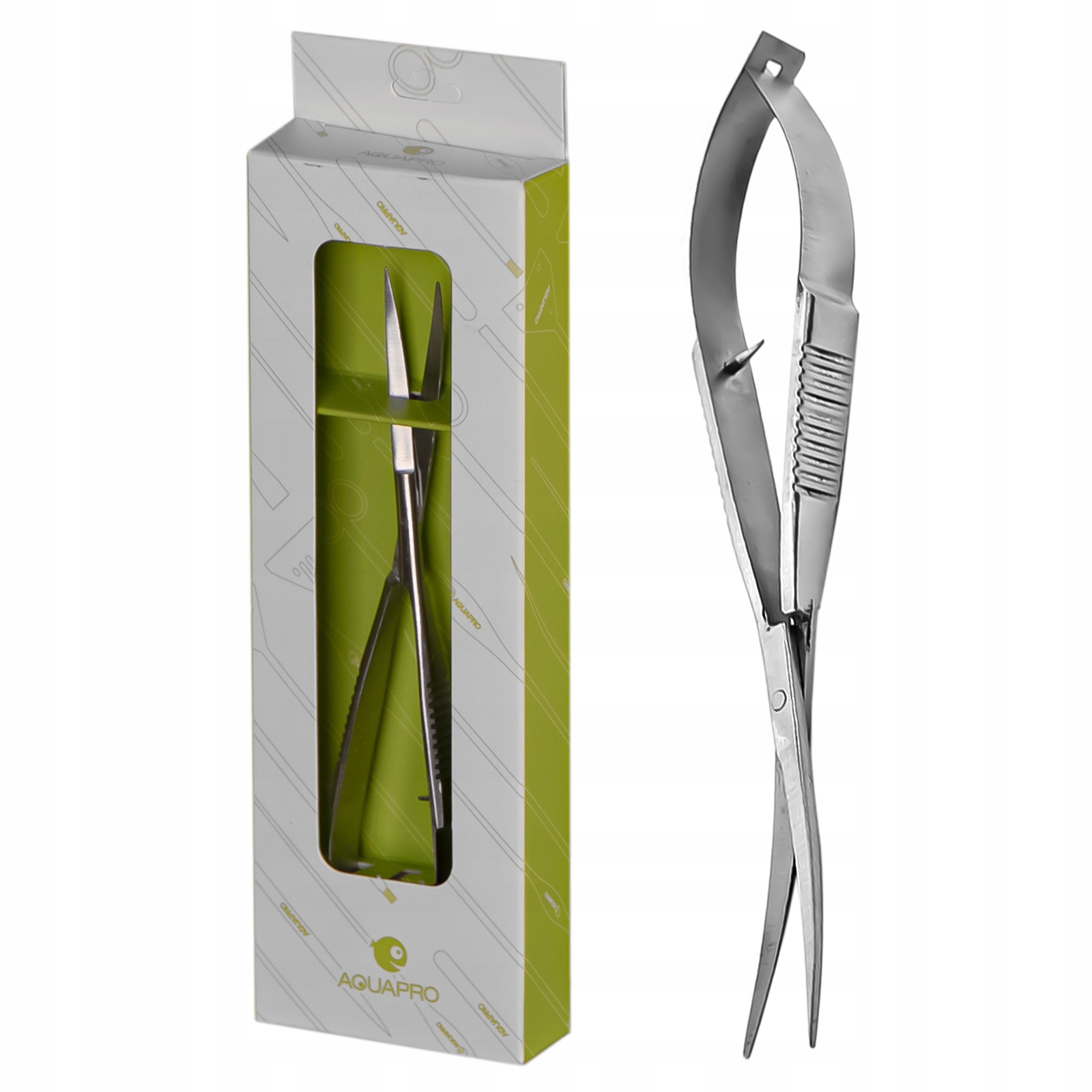 Akvaristické Nůžky Zahnuté 16 CM Pro Stříhání Rostlin V Akváriu