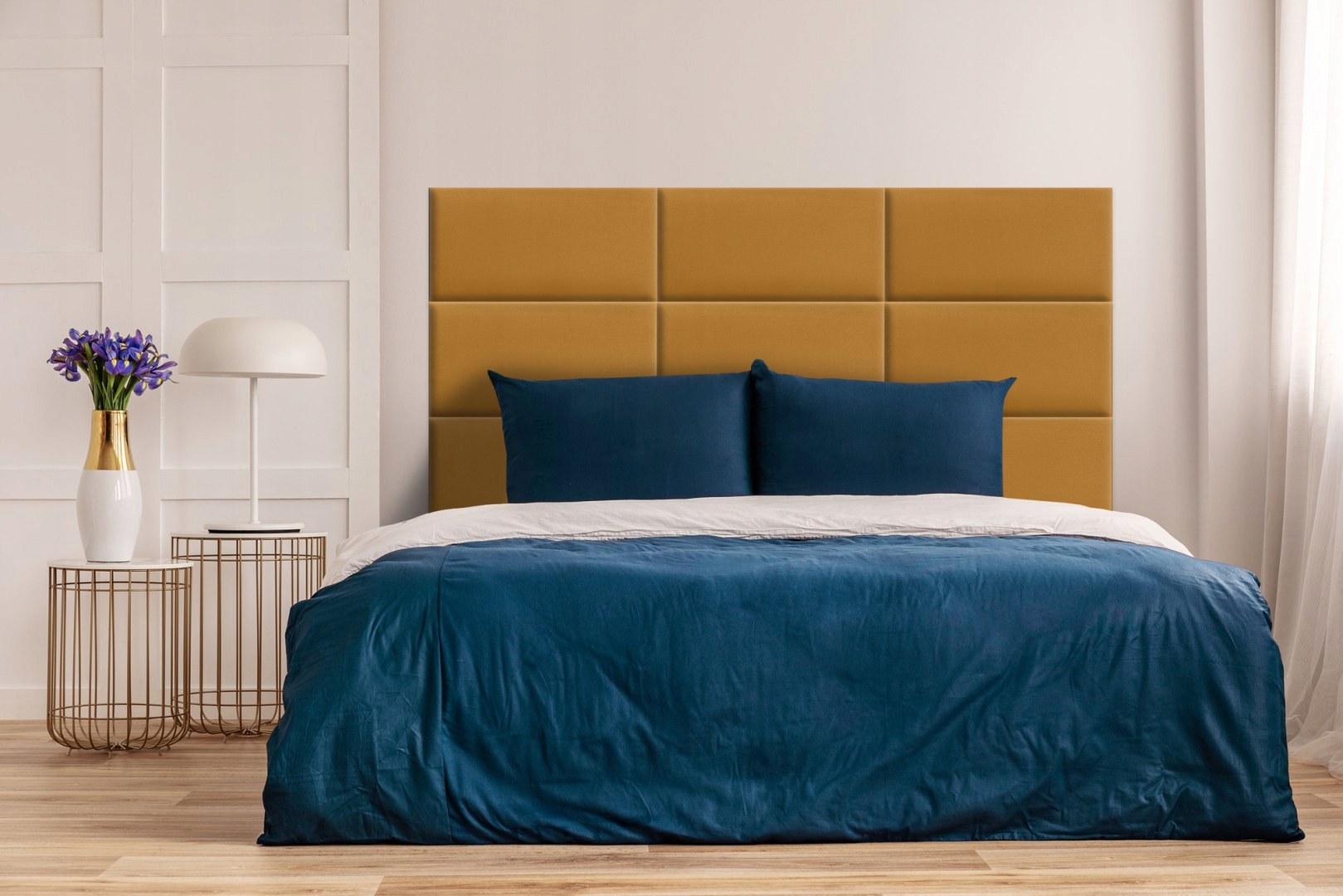 Panel Tapicerowany Żółty 90x30 cm Grubość 3 cm