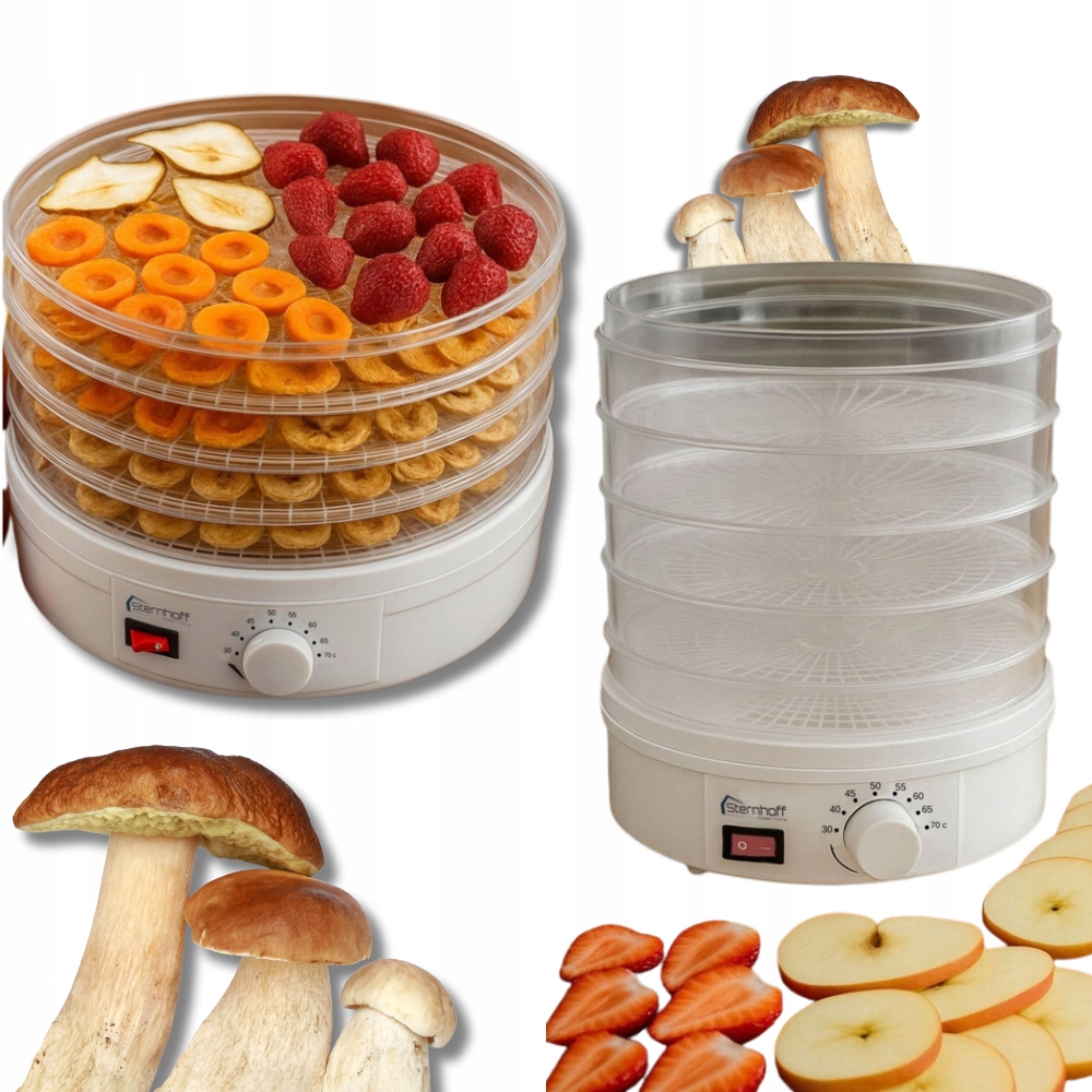 Sušička na houby Potravinářská na ovoce zeleniny Silná 5 úrovní Velká