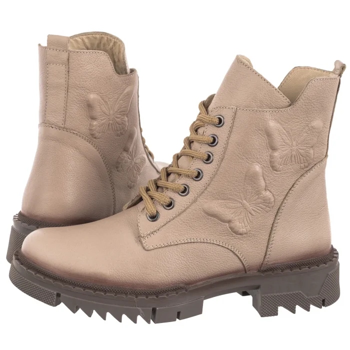 Dámské boty Boty Kotníkové Boty Kožené boty Artiker Béžové 55C0683