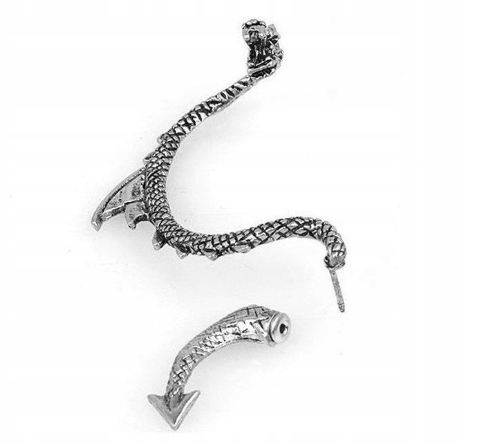 KOLCZYK NAUSZNICA SMOK DRAGON E02 Materiał stal