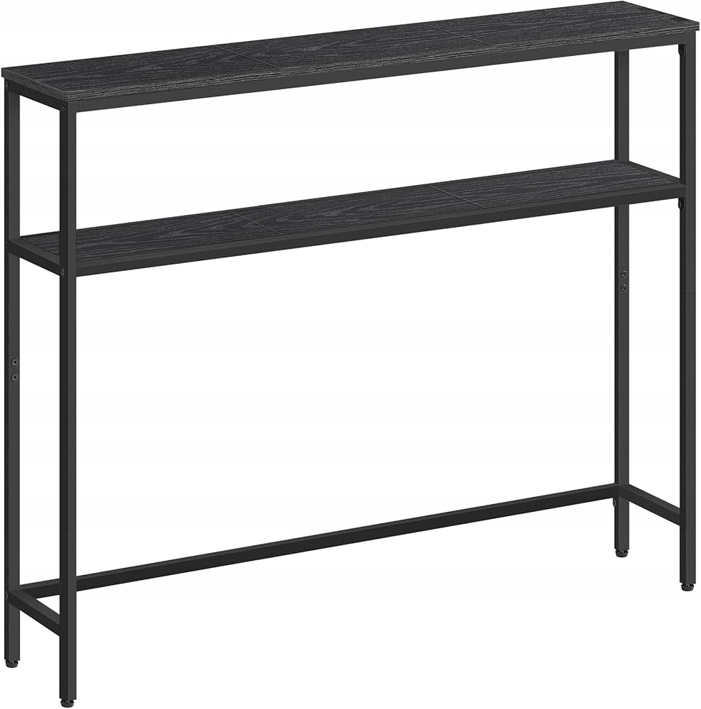 Konzola Vasagle čierna 100 x 80 x 20 cm, štýl a elegancia, dom/kancelária