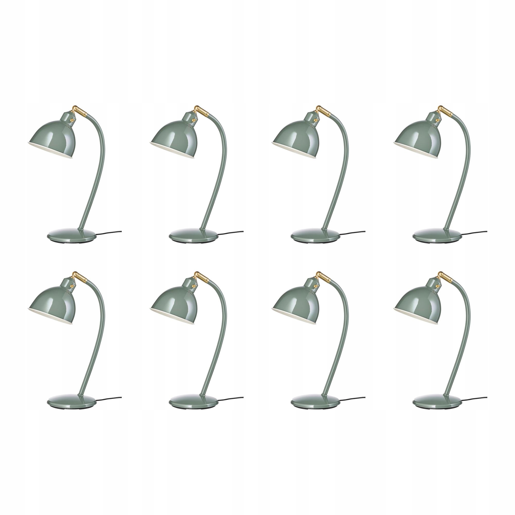 8 szt. Lampa biurkowa szarozielona Led regulowana 8.6W