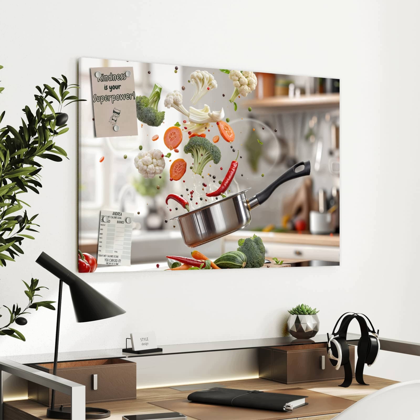 Magnetická tabule Vaření S Zelenina 90 × 60 cm