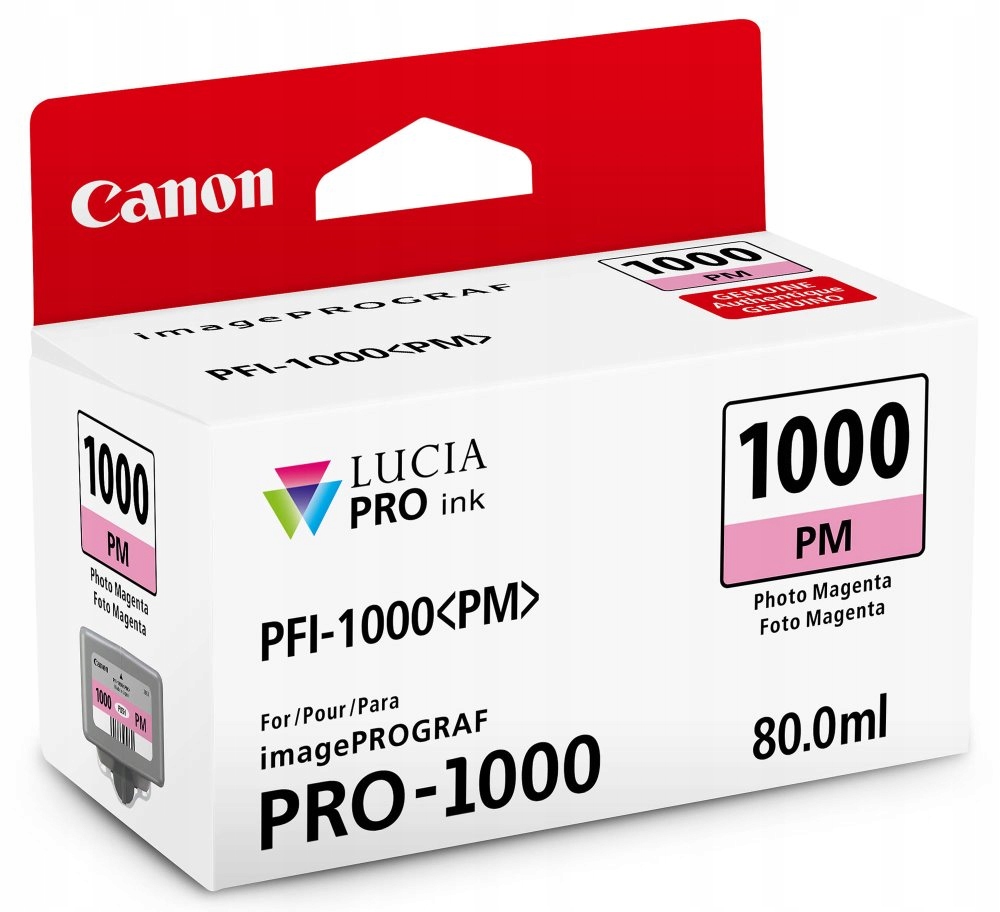 Canon inkoustová náplň PFI-1000 (photo magenta, 80ml) pro Canon imagePROGRA