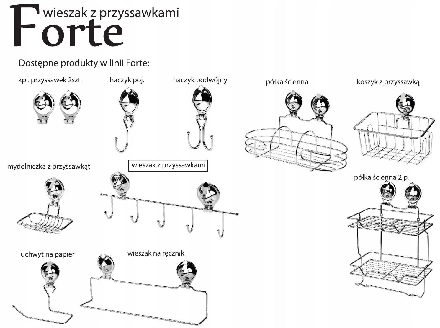 Uchwyt na Papier Z KLAPĄ FORTE Z PRZYSSAWKĄ Kod producenta UCHWYT NA PAPIER FORTE Z KLAPKĄ 9941