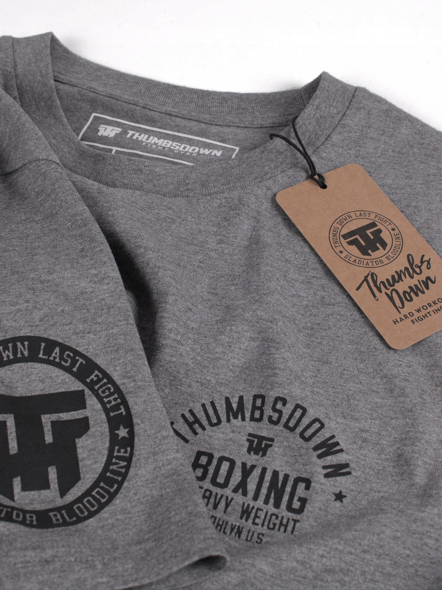 Koszulka 100% Bawełna Organiczna THUMBSDOWN Boxing - Klasyczny T-shirt- XXL Rozmiar XXL