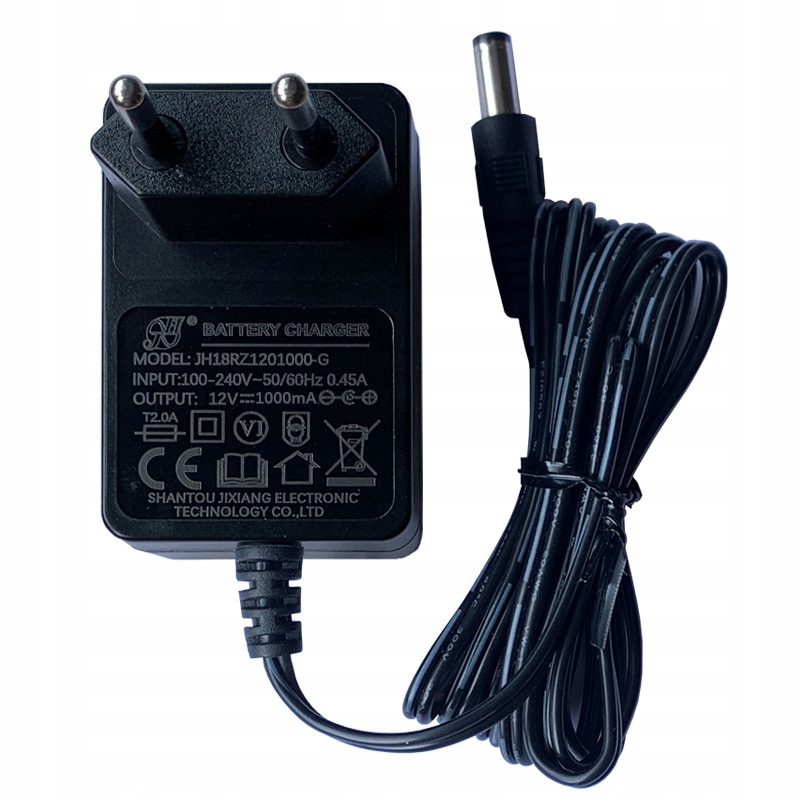 Ładowarka 12V 1000mA do autka dziecięcego akumulator 1.5m