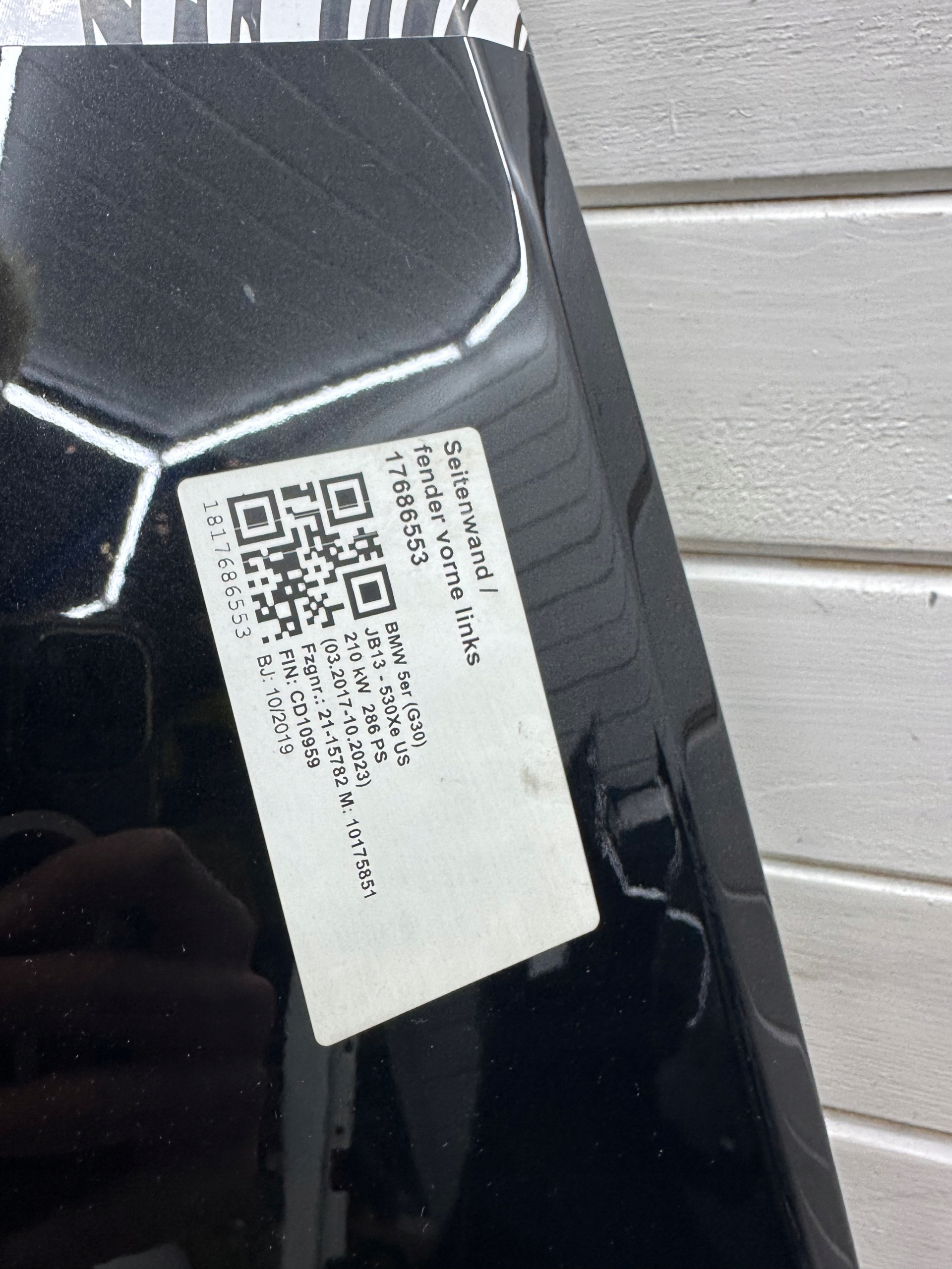 BMW G30 G31 parafango sinistra Anteriore Anteriore ORYG colore 475