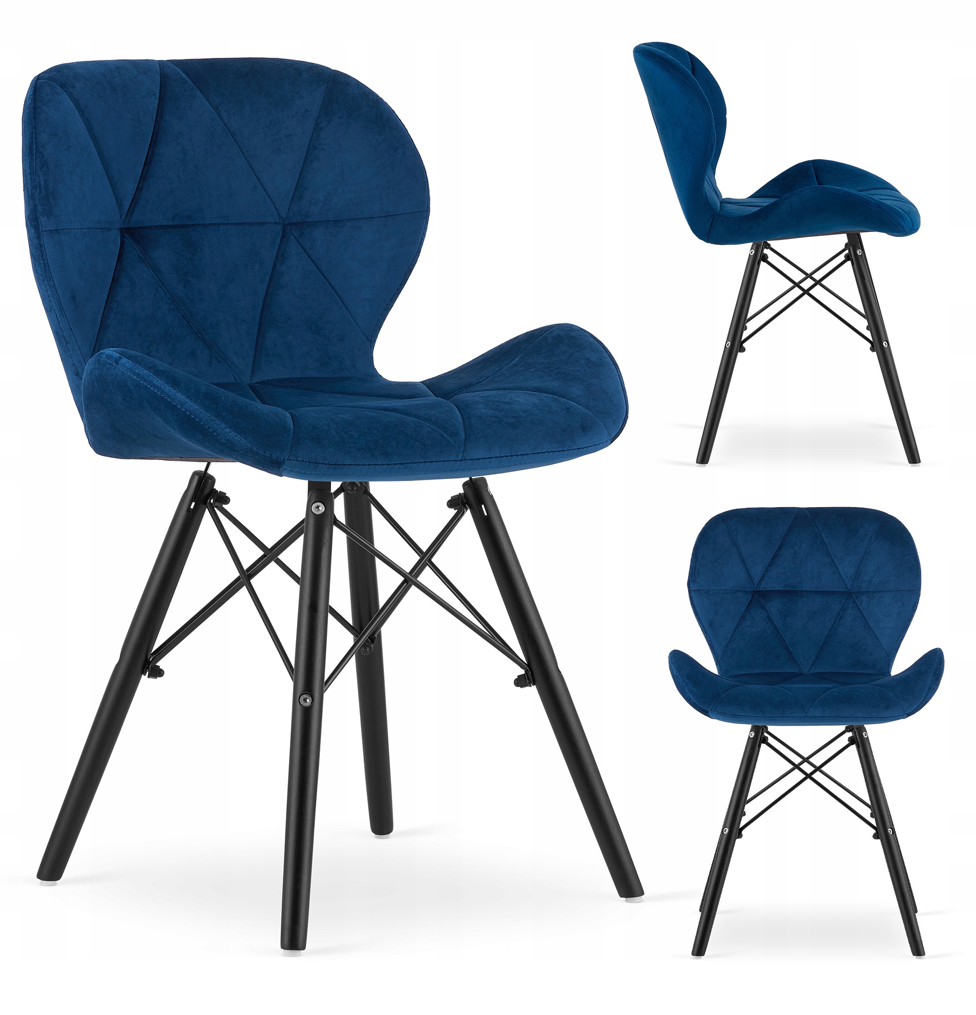 Krzesło Tapicerowane Welurowe Velvet Do Salonu Kuchni Jadalni Elva