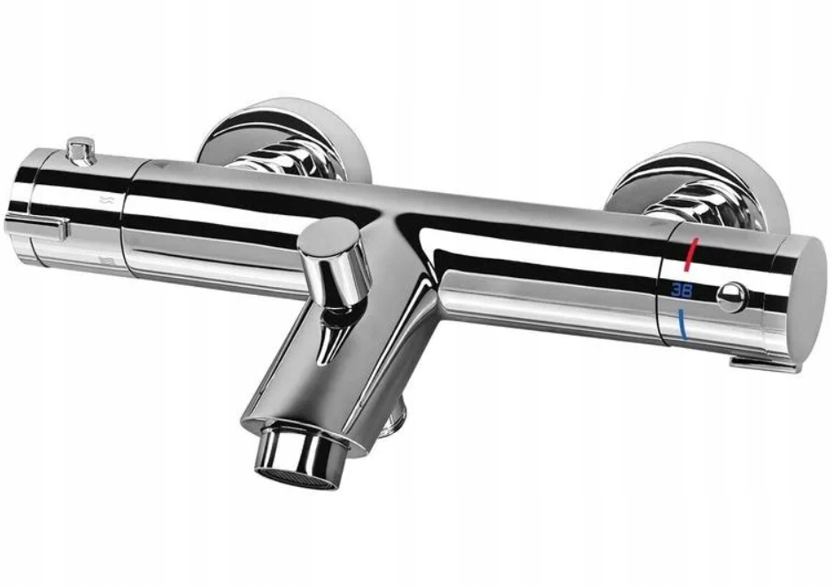 Termostatová batéria do vane strieborná Miomare