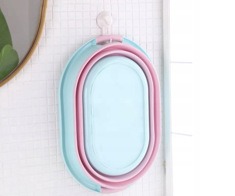 KOSZ NA PRANIE SKŁADANY SILIKON ROZ I NIEBIESKIE EAN (GTIN) 5904507690953