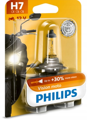 

Philips Visionmoto H7 12V 55W +30% Światła 1SZT
