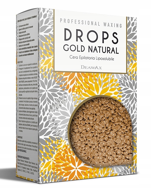 

Wosk Do Depilacji Twardy Drops Gold Natural 800g