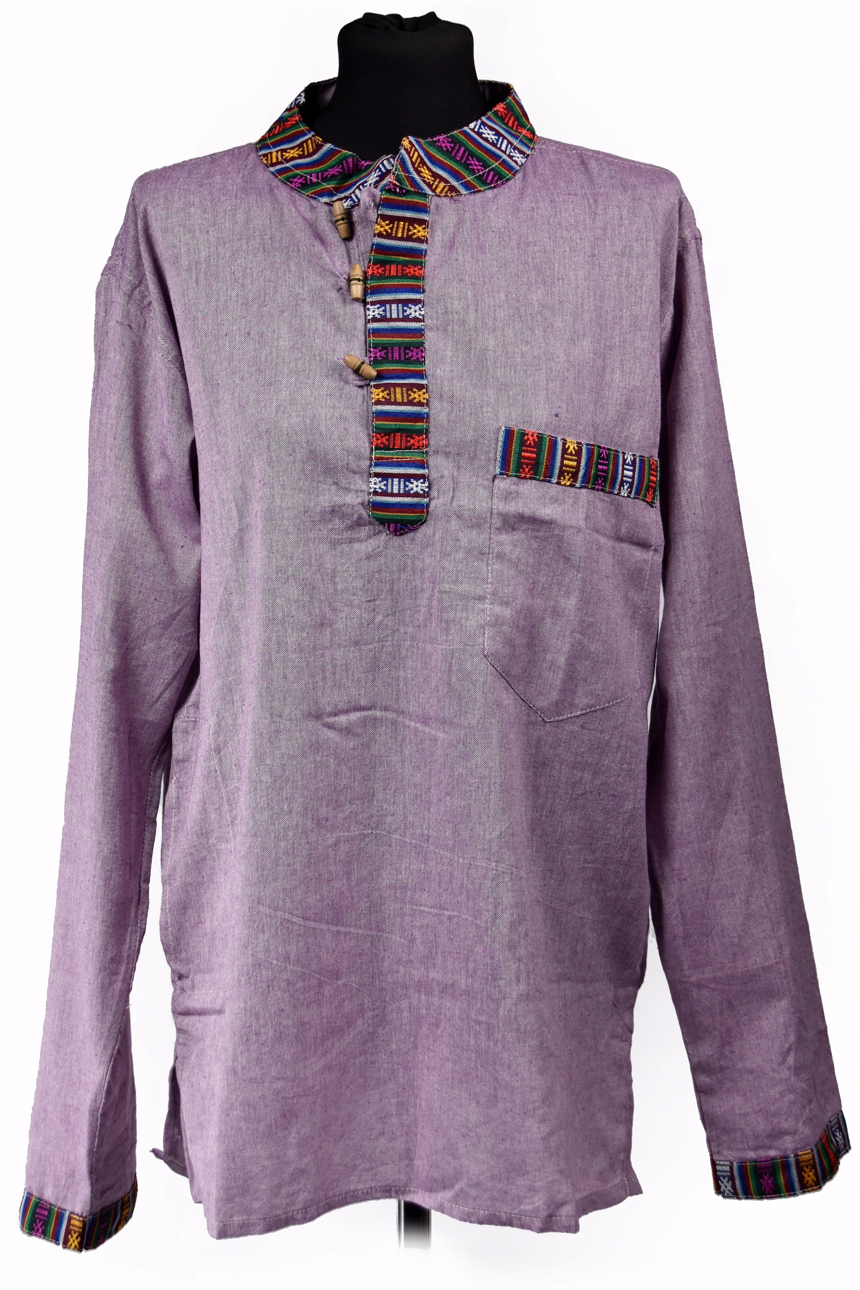 POLO bavlnená košeľa Etno NEPAL FAREBNÁ krajka