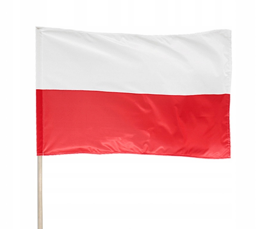 Flaga Polski Narodowa Na Drzewcu Trzonku 10 sztuk Marsz Niepodległości
