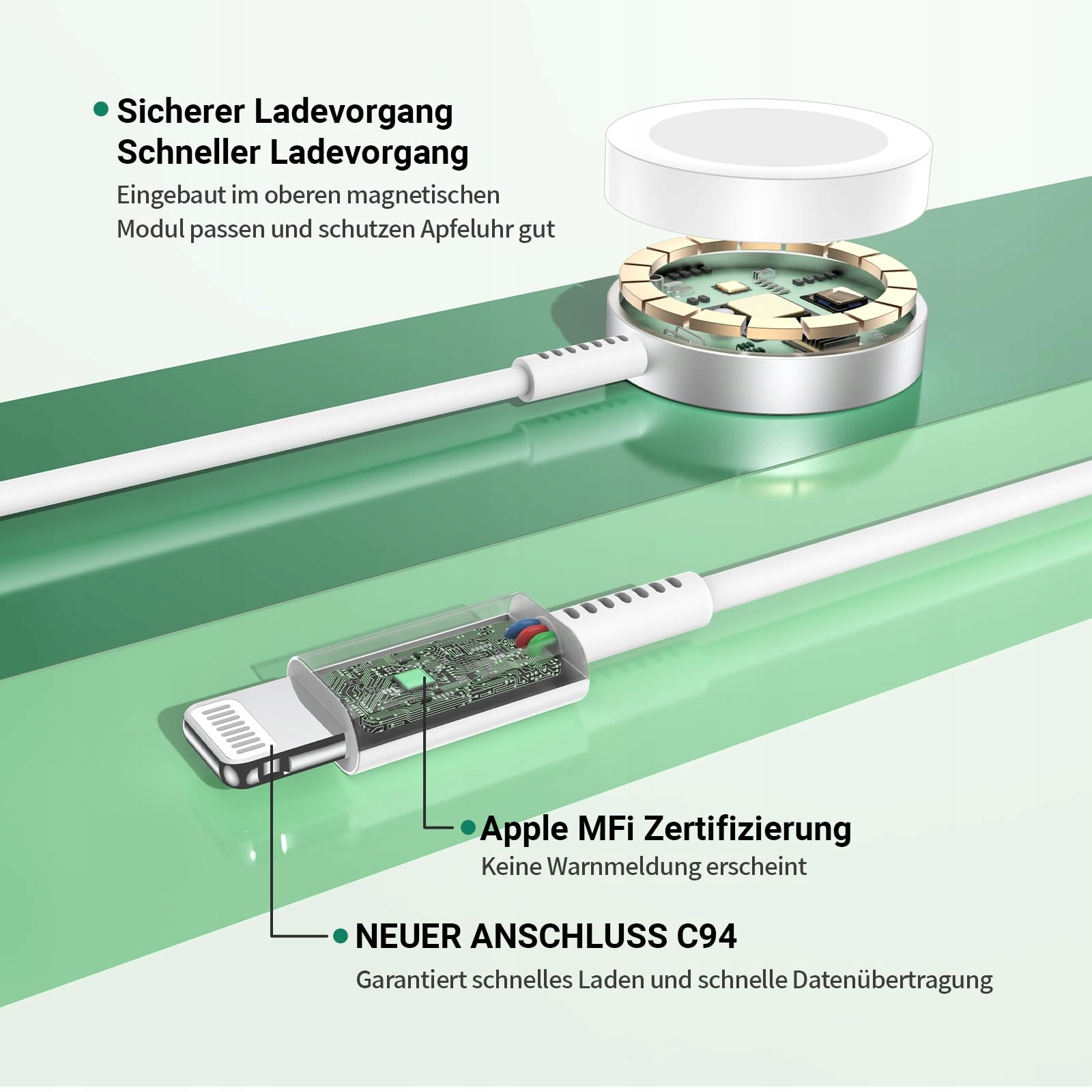 Jeenek: Apple 2-in-1 Cable for Watch & iPhone 2M USB-C Fast Charging — miniatura 3