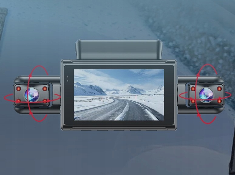 NHOPEEW 4-Channel 1080P Dash Cam 360° 3" Screen G-Sensor 64GB — miniatura 8