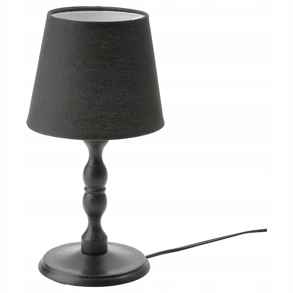 

Ikea Kinnahult Lampa stołowa jesion czarny 37 cm