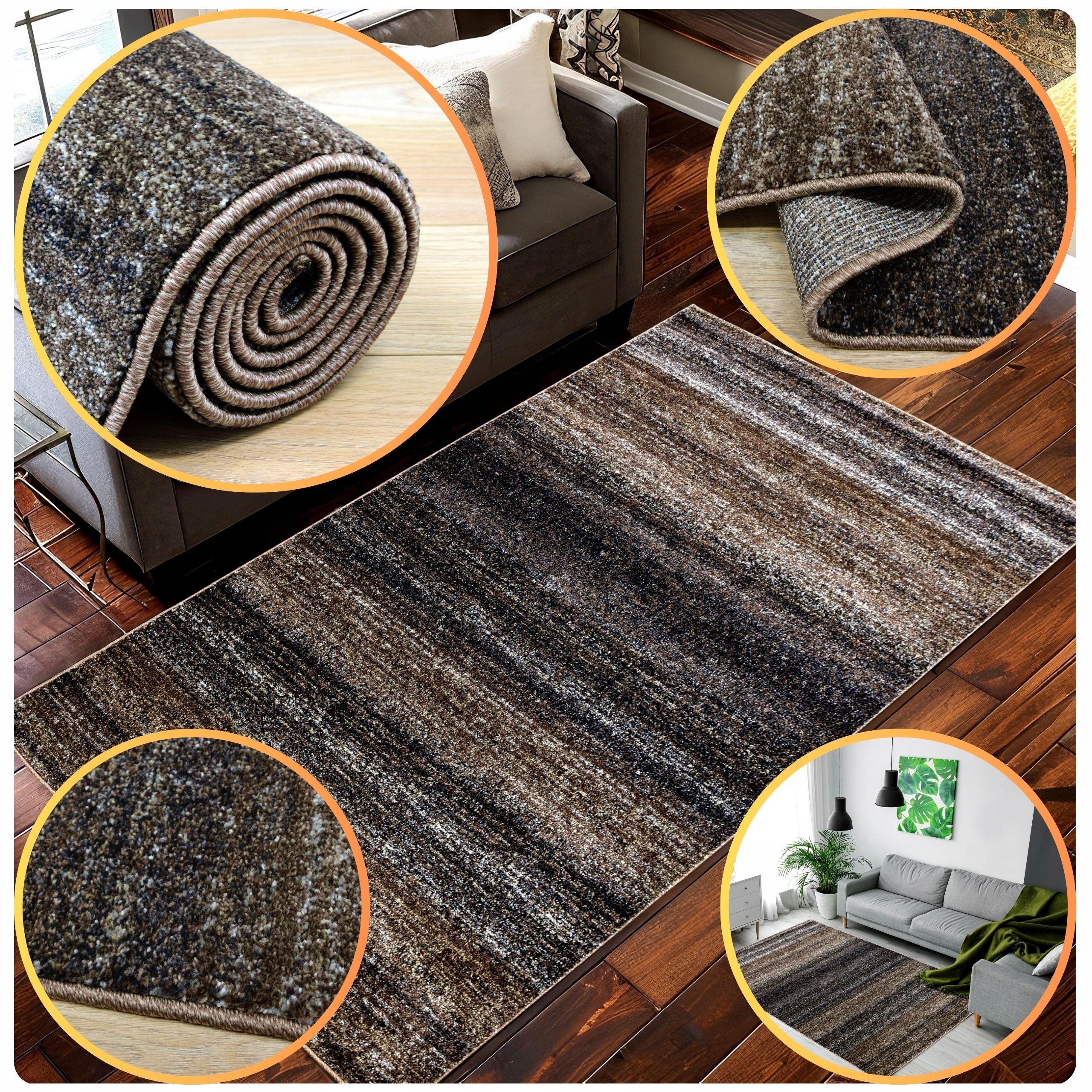 Koberec 150x300 Adventure Hnědý Koberec Do Obývacího Pokoje Loft Moderní Koberec